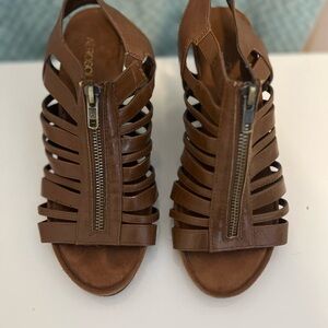 AEROSOLES Brown Wedge Sandals